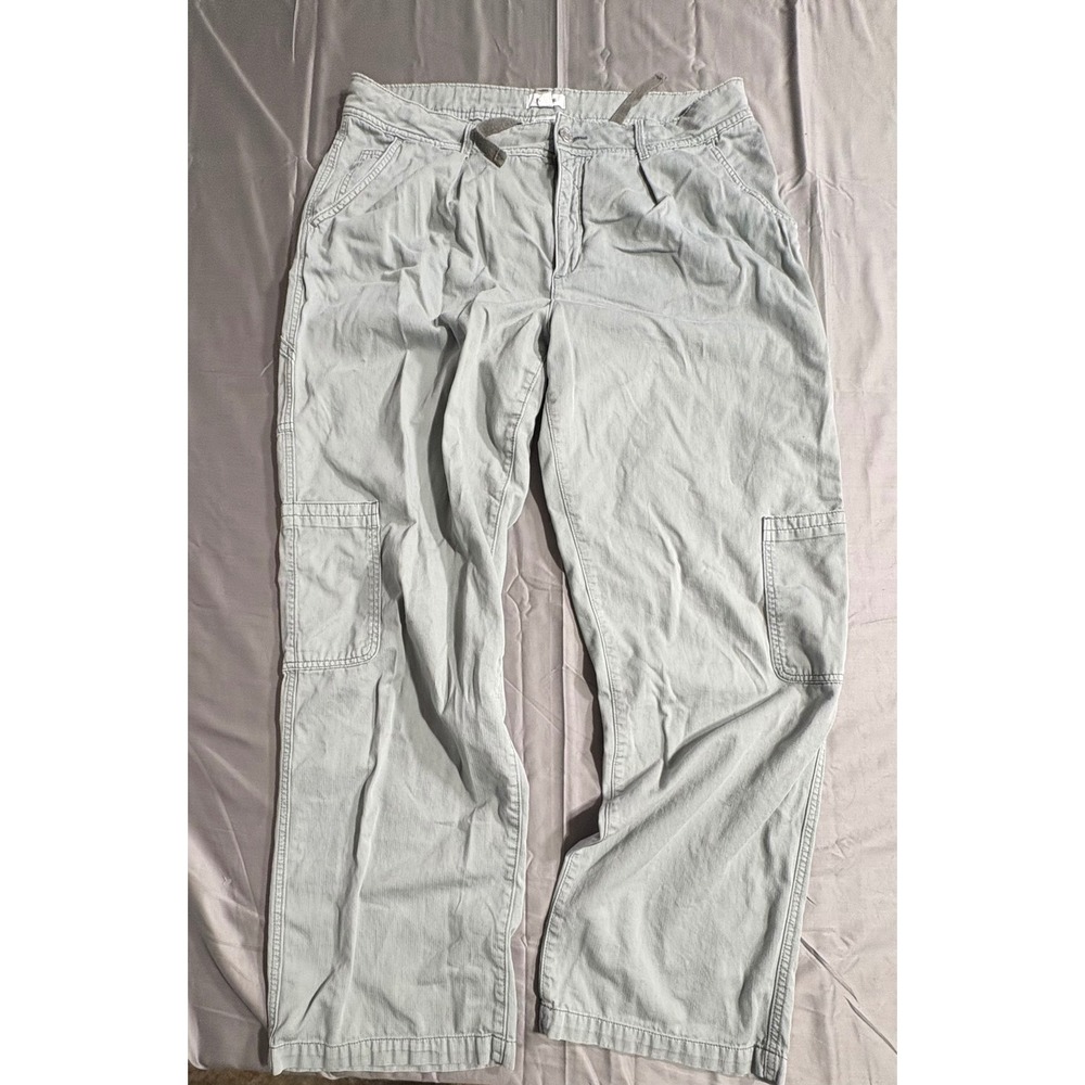 Garage Women Sage Green Cargo‎ Pants Wide Leg Utility Carpenter Trousers Size 13